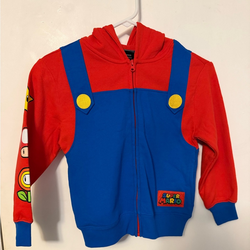 Nintendo Super Mario Red and Blue Kids Jacket